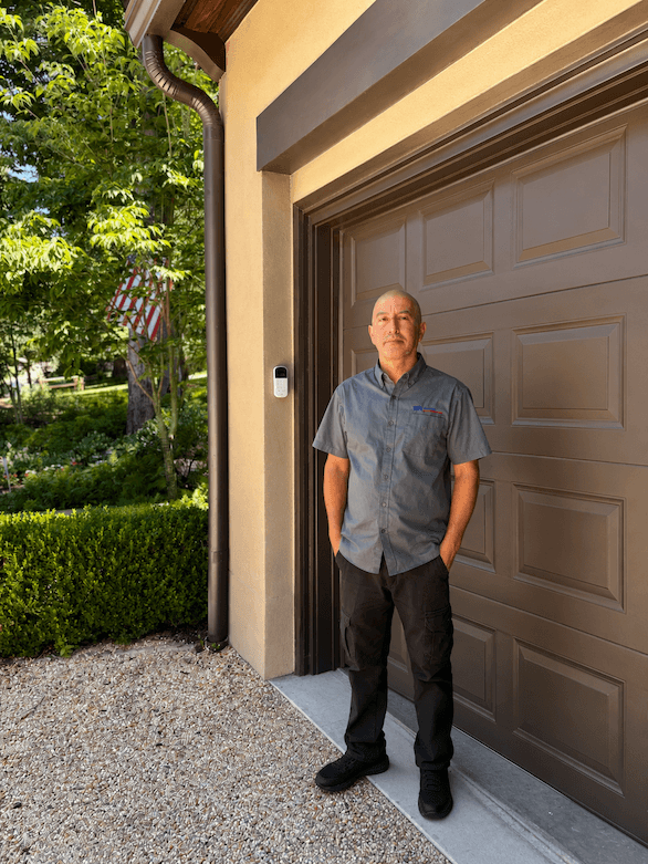 Professional garage door technician from Metro Garage Solutions in Rockville MD